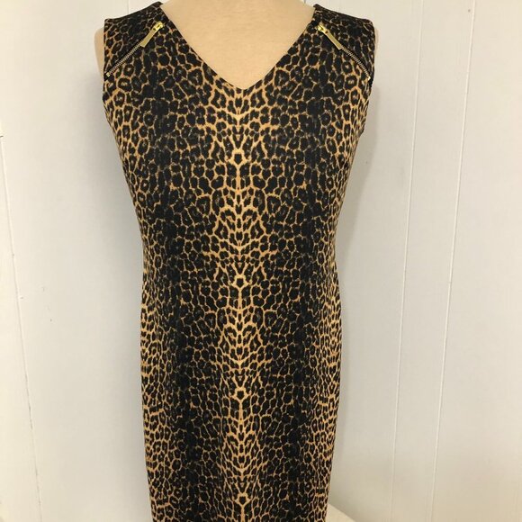 Womens Leopard Print Dress. NEW with tag. Size XS, Extra Small - Picture 2 of 8